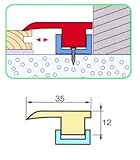 イノヴァーフローリング(石目調)専用　L型床見切　12×35×2400ミリ　マーブルカレラ