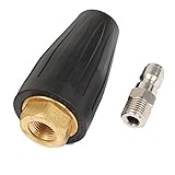 Flameer ターボ　ノズル　3600 PSI　高圧洗濯機用　クイックコネクト　スプレー　回転　2.5/3.0/ 3.5/4.0/4.5 GPM　高効率　 - 2.5GPM