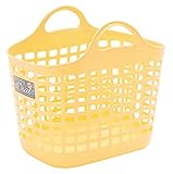 サンコープラスチック ランドリーバスケット ビート バスケット No.1 パステルイエロー