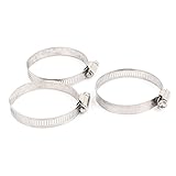 uxcell ホースバンド ホースクランプ フープ パイプ配管 メタル ウォームドライブ 調節可能 46-70mm 3個入り