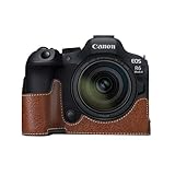 キャノン用 Canon EOS R5/R6/R6 MarkII用 カメラハーフケース BEADY カメラケース PU レザー EOS R5 R6 MarkII 用 保護カバー ブラウン