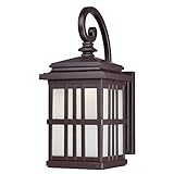 Westinghouse 6400200 LED Exterior Wall Lantern, Oil Rubbed Bronze Finish on Cast Aluminum with Frost