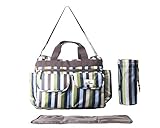 DELUXE DIAPER BAG for Stylish Moms with BONUS Diaper Changing Pad The Ultimate Tote Bags for Baby's 