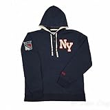 New York Rangers CCM Reebok杢ネイビーセーターニットフリースパーカー(大人用XL )