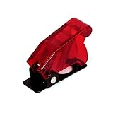 Myoffice トグルスイッチカバー　レッド　プラスチック　防水　スプリングロード　安全カバー　12mm