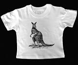 Kangaroo Baby T Shirt (0-6) by Vintage Magazine Company