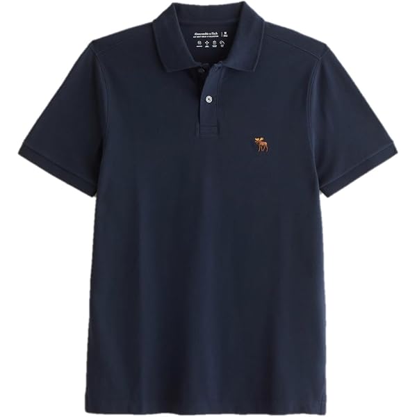 Amazon | [Abercrombie & Fitch] アバクロ ストレッチ半袖ポロシャツ 