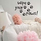 ワイプYour Paws – 犬壁デカール引用符犬ペットPawprintsビニールステッカー子供寝室保育園ホームデコレーション 29"h x46"w ブラウン