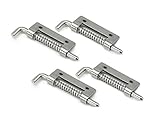 3.5インチロックスプリングロードメタルバレルボルトラッチアクティビティドアキャビネットアクセサリースイッチ、シルバートーン、4ピース
