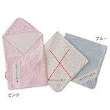 総柄プリントベロアアフガン　ブルー