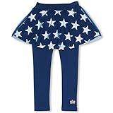 ベビードール チュール付スカッツ ウルトラストレッチパンツ レギンス付スカート 子供服 110 9ネイビー/星柄:ロング丈
