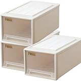 Fits フィッツケース 衣装ケース まとめ買い3個セット クローゼット用 M-30 カプチーノ