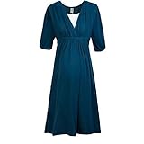 Marshel マタニティ ロングワンピース 半袖 春夏 ワンピース 産前 産後 ホワイト L