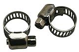 Amanaote 304 ステンレス鋼 標準タイプ バンド ウォーム ギア 0.6cm～1.2cm 12個パック