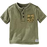 オシュコシュ OSHKOSH/ ポケットヘンリー オリーブ トップス半袖Tシャツ 5歳【並行輸入】