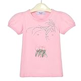 子供服 女の子 半袖 Ｔシャツ 女児 トップス 無地 ブラウス 可愛い ガールズ 通園 ルームウエア カジュアル (ピンク（小花）, 120)