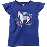 Carter's(カーターズ) フラッタースリーブホースティ ブルー トップス半袖Tシャツ 5歳【並行輸入】
