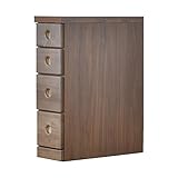 アルファタカバ 押し入れ用すき間収納(奥行55cm) 2.5cm刻み選べる押入れ収納 すきま収納 幅20cm4段(高さ68cm)ブラウン