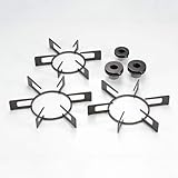 リンナイ Rinnai 52-4738 デリシア(W22)用グレーごとく ゴトク 五徳セット【型番：RBO-77 純正ビルトインコンロ専用部品 純正品