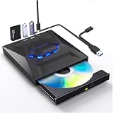 BOMORI DVDドライブ 外付け 超薄型外付けDVDドライブ 静音ドライブ USB3.0高速cdドライブ 外付け 読み取り/書き込みをサポー DVDプレーヤー 外付け Windows/MAC OS/LinuxシステムをサポートCDドライブ 外付けDVD (5イン1ブラック)