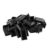 uxcell チューブインサート 30 x 50mm プラスチック製 長方形 リブ付き チューブインサート エンド カバー キャップ 家具 椅子 テーブル 脚 フロアプロテクター 35個入り