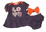 NFL Licensed Chicago Bears Infant 3 Pieceドレス、パンティーand Bow Set