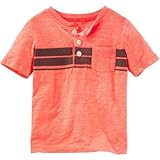 OSHKOSH(オシュコシュ) エンジニアストライプポケットヘンリー ネオン トップス半袖Tシャツ 9ヶ月【並行輸入】
