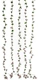 Yatim 5パック32.8 Ft Fake Tea Vine花植物人工花ホームホテルオフィスウェディングパーティーガーデンクラフトアートデコレーション ピンク Yatim