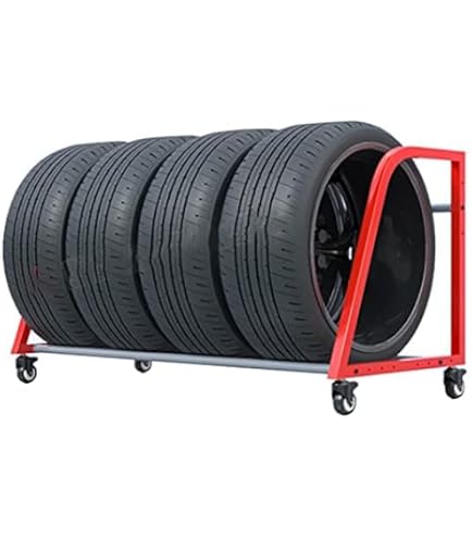 Amazon.co.jp: タイヤラック 4輪キャスター付きの頑丈なタイヤ