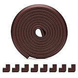 1stモール コーナー ガード ブラウン 赤ちゃん 怪我防止 コーナークッション 全長5m ＋ 両面テープ付き L型 8個 ST-CORNERGARD-BR