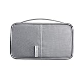 Amira パスポートケーススキミング防止 通帳ケース パスポートポーチ トラベルウォレット パスポートバッグ 【一年保障】 軽量 防水 海外旅行 出張 ビジネス 財布 16のポケット