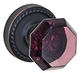 Fusion Hardware D-18-Z8-E-ORB Single Victorian Violet Dummy Knob with Rose Adjustable Backset, Oil R