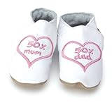 【英国製カーフレザーベビーシューズ】《50%mum 50%dad　white/baby pink》 (L)