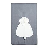 AmazingDeal ベビー用 毛布 お昼寝 ブランケット うさぎ キッズ用 出産祝い ウール (グレー)