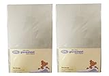 DK Glovesheets Two Fitted 83 x 50cm Crib Sheets 100% Combed Jersey Cotton - To Fit Chicco Next 2 Me 