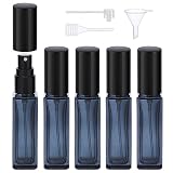 アトマイザー Segbeauty 10ml 5個入り ガラス製 プッシュ式 詰め替え スプレー容器 漏れない ミニボトル スプレーボトル クイック 香水噴霧器 携帯用 詰め替え容器 液漏れ防止 持ち込み可能 通勤 香水スプレー パフューム【10ml 青】