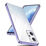 OPPO Reno 7A 9A OPG04 A201OP A301OP CPH2353 ケース クリア メッキ加工 耐衝撃 薄型 カバー オッポ リノ 7a 9a 透明な背面 ケース 米軍MIL規格 SGS認証 TPU 透明な背面 スマホケース 韩国 人気 ランキング おしゃれ 衝撃吸収 ソフトケース ストラップホール付き 7a 9a case (パープル)