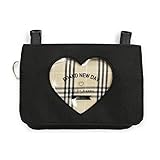 パターンハート 移動ポケット 付けポケット クリップ付き マルチポケット ポケットポーチ 抗菌 子供 女の子 MSWRK531A (ブラック)