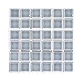 シール式モザイクタイルシート デコレ［大正カフェ 10枚セット］ スカイグレー 1枚サイズ：15cm×15cm Z3K