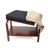 HAIZHEN 取り外し可能なクッションシートを備えた靴収納用ベンチシューキャビネット ( 色 : ブラウン ぶらうん )