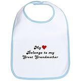 CafePress My Heart: Great Grandmother Bib - Standard Sky Blue by CafePress