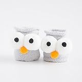 wanjia ベビー 子供用 ソックス ベルベット 暖かい 可愛い 靴下 秋冬 足冷えとり ユニセックス(1_6歳) (4-6歳子供用, ライトグレー)