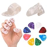 KDSSYFT ピックセット 指サック フィンガー 人差し指ピック セルロイド 6つの厚みバリエーション ギター 練習用