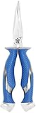 Cuda 8.5-Inch Titanium Bonded Bent Needle Nose Pliers, Blue [並行輸入品]