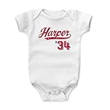 500レベル's Bryce Harper Infant & Baby Onesieロンパース – ワシントン野球ファンギアの公式ライセンスMLB Players Association – Bryc