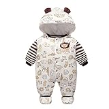 Zhhlinyuan ロンパース カバーオール Newborn ベビー Boy Girl Infant Cute Lion Long Sleeve Hooded Romper Jumpsuit Bod