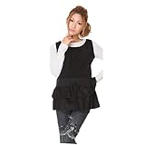 兼光 ウエストリブニットジャンパースカート OEV-A23 01Mクロ