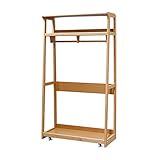 コートハンガー 洋服ハンガー ハンガーラック Wタイプ 幅100cm カラー：ナチュラル