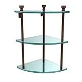 Allied Brass FT-6-ABZ Triple Corner Glass Shelf Antique Bronze by Allied Brass