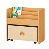 絵本棚/おもちゃ箱/ピノコロ/収納トロッコ付ブックシェルフ/絵本棚/おもちゃ箱/収納 【ノベルティ対象外】